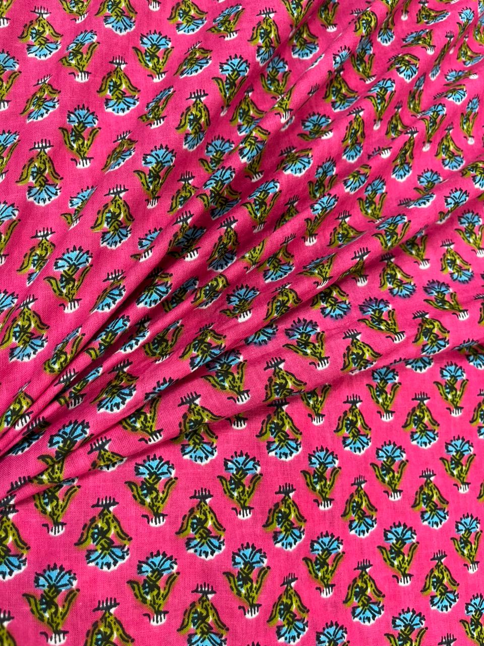 Pink Botanical Cambric Cotton
