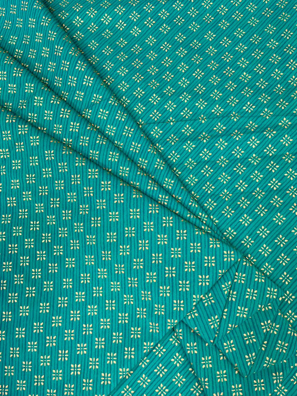 Emerald Mehfil Buti Pure Cotton Fabric
