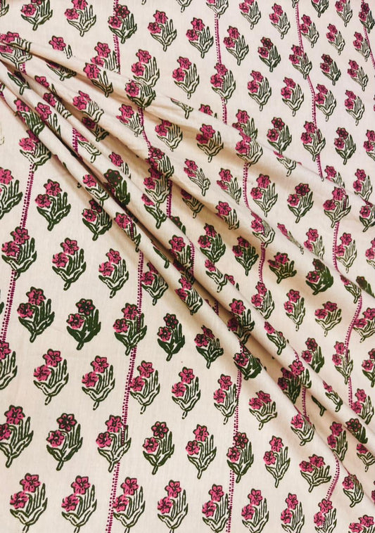 Blush Garden Bloom Cotton Poplin