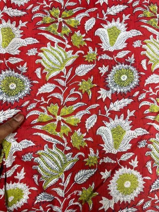 Vintage Floral Vine Print Cambric Cotton