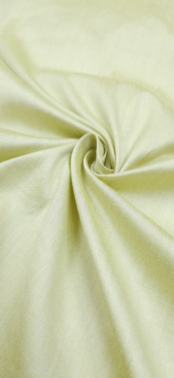 Pastel Lime Cotton Silk Fabric