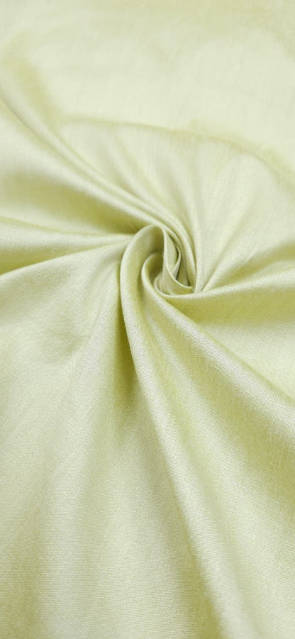 Pastel Lime Cotton Silk Fabric