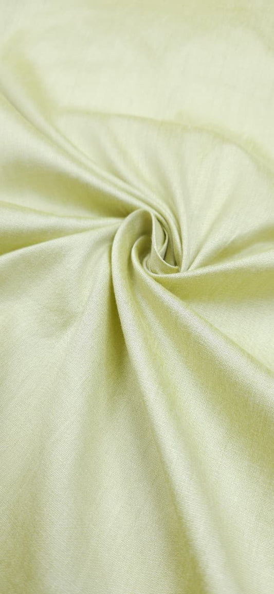 Pastel Lime Cotton Silk Fabric