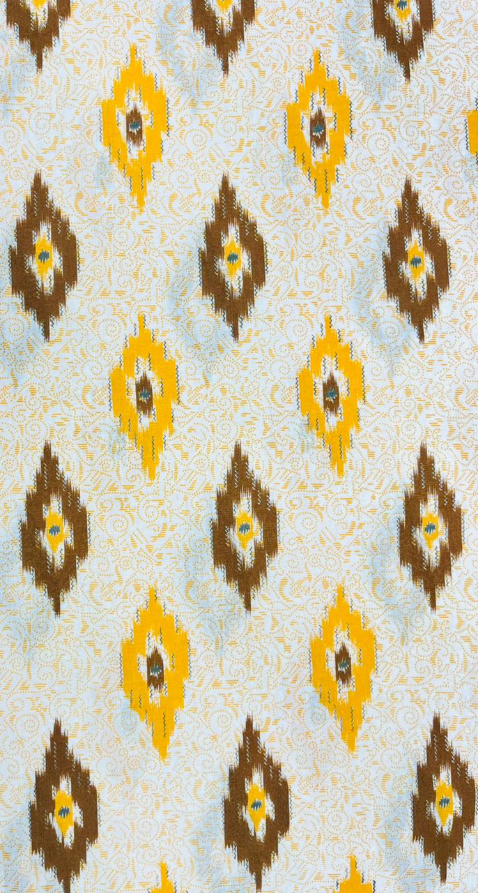 Traditional Ikat Pattern Cotton Fabric