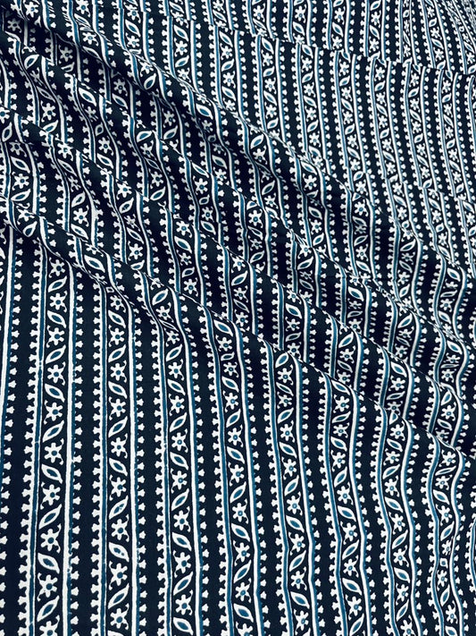 Neel Rekha Ethnic Stripe Pure Cotton Fabric