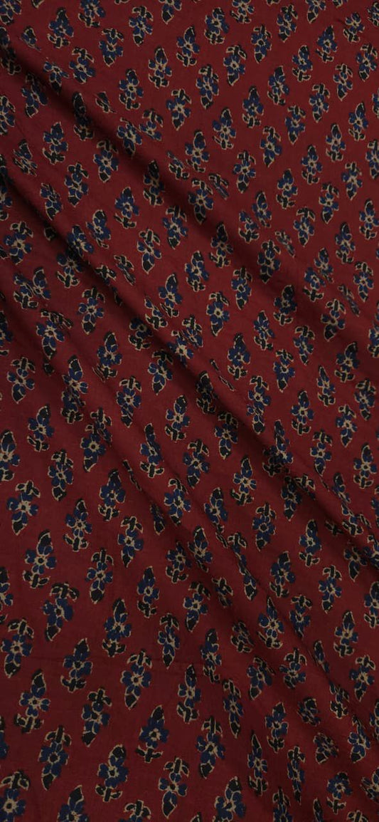 rust buta cambric cotton fabric