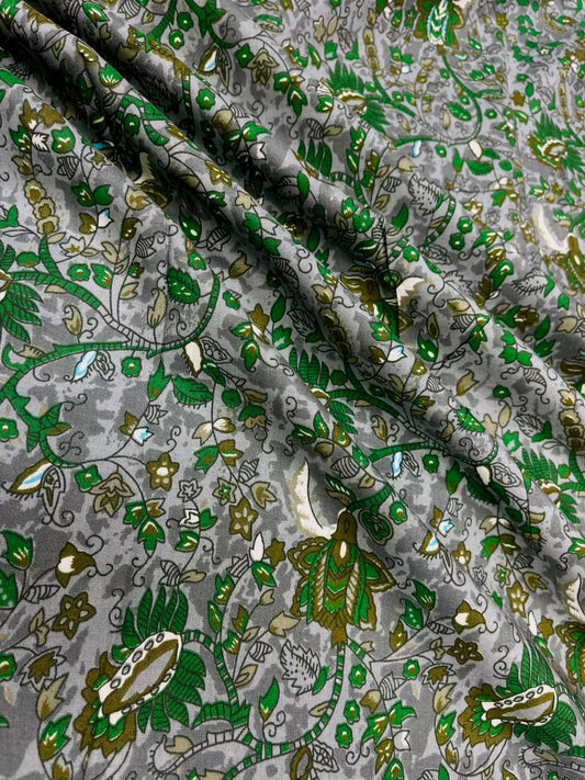 Forest Bloom Rayon Fabric