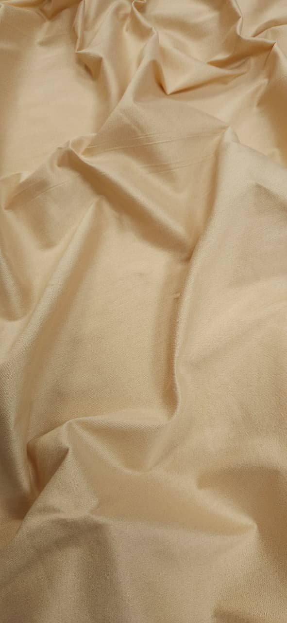 Beige Cotton Silk Fabric