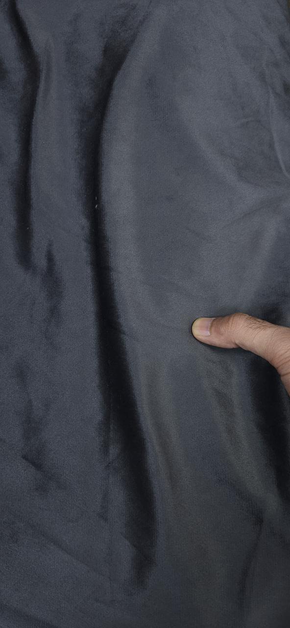 Midnight Black Imported Velvet Fabric