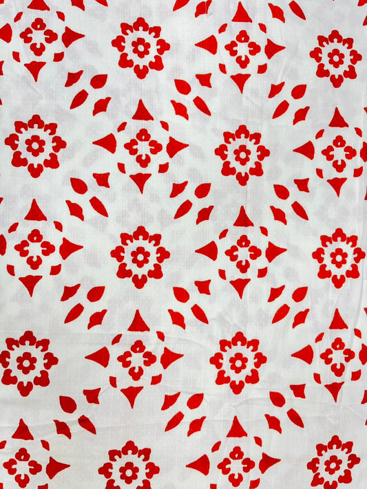 Ruby Mandala Print Cotton Poplin