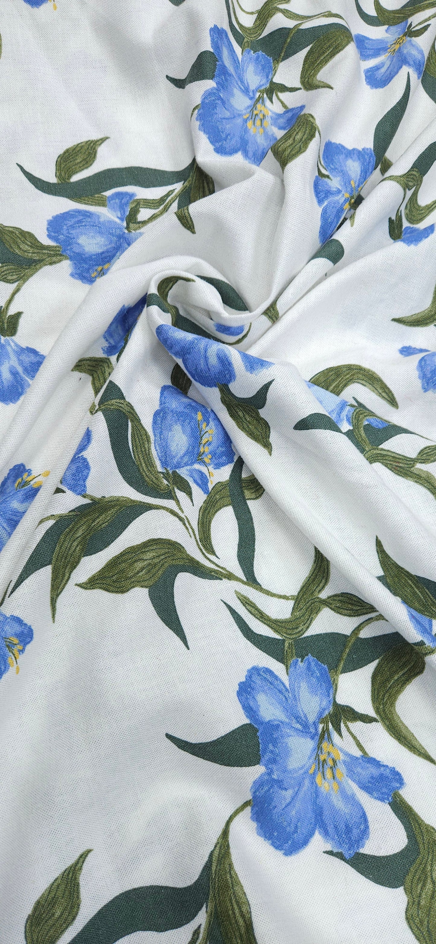 European Summer Bloom Printed Linen