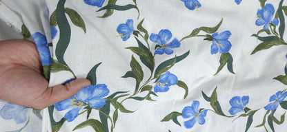 European Summer Bloom Printed Linen