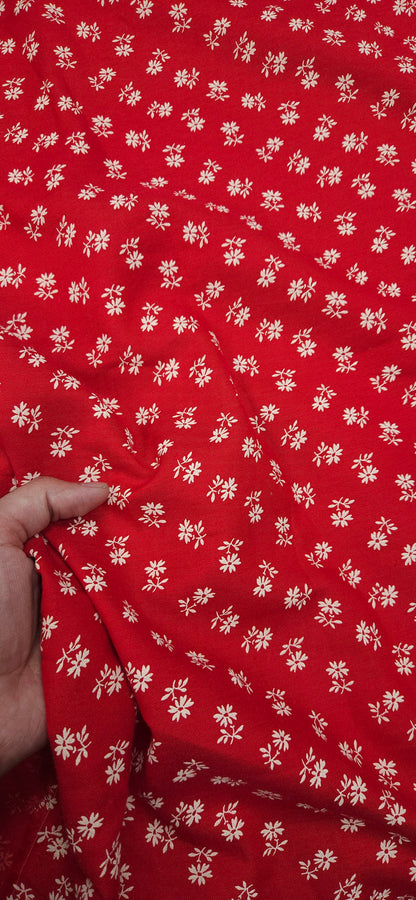 Scarlet Petal Pop Printed Linen
