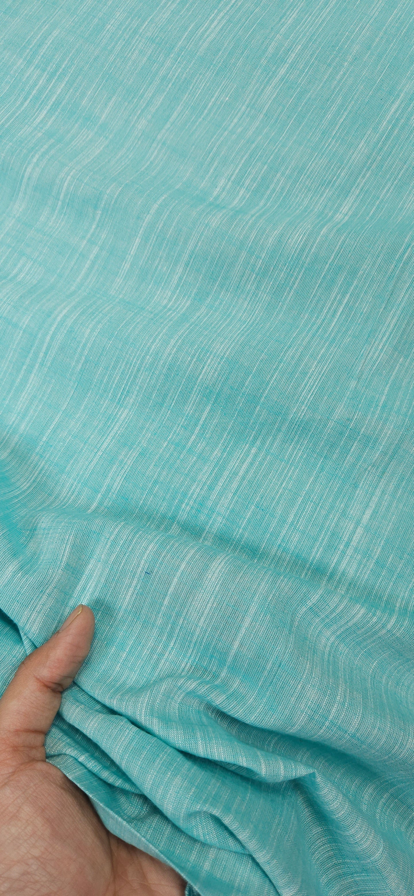 Aqua Blue Sherma Cotton Linen Fabric