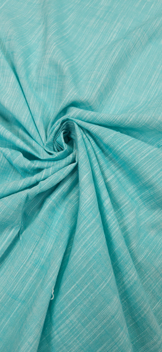 Aqua Blue Sherma Cotton Linen Fabric