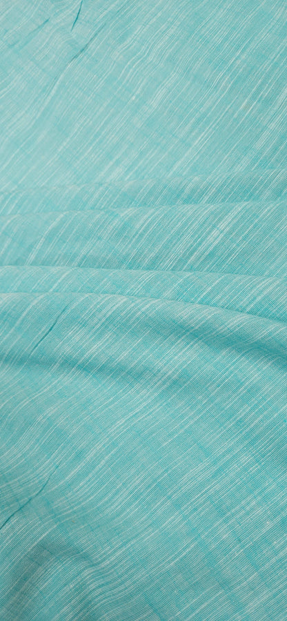 Aqua Blue Sherma Cotton Linen Fabric
