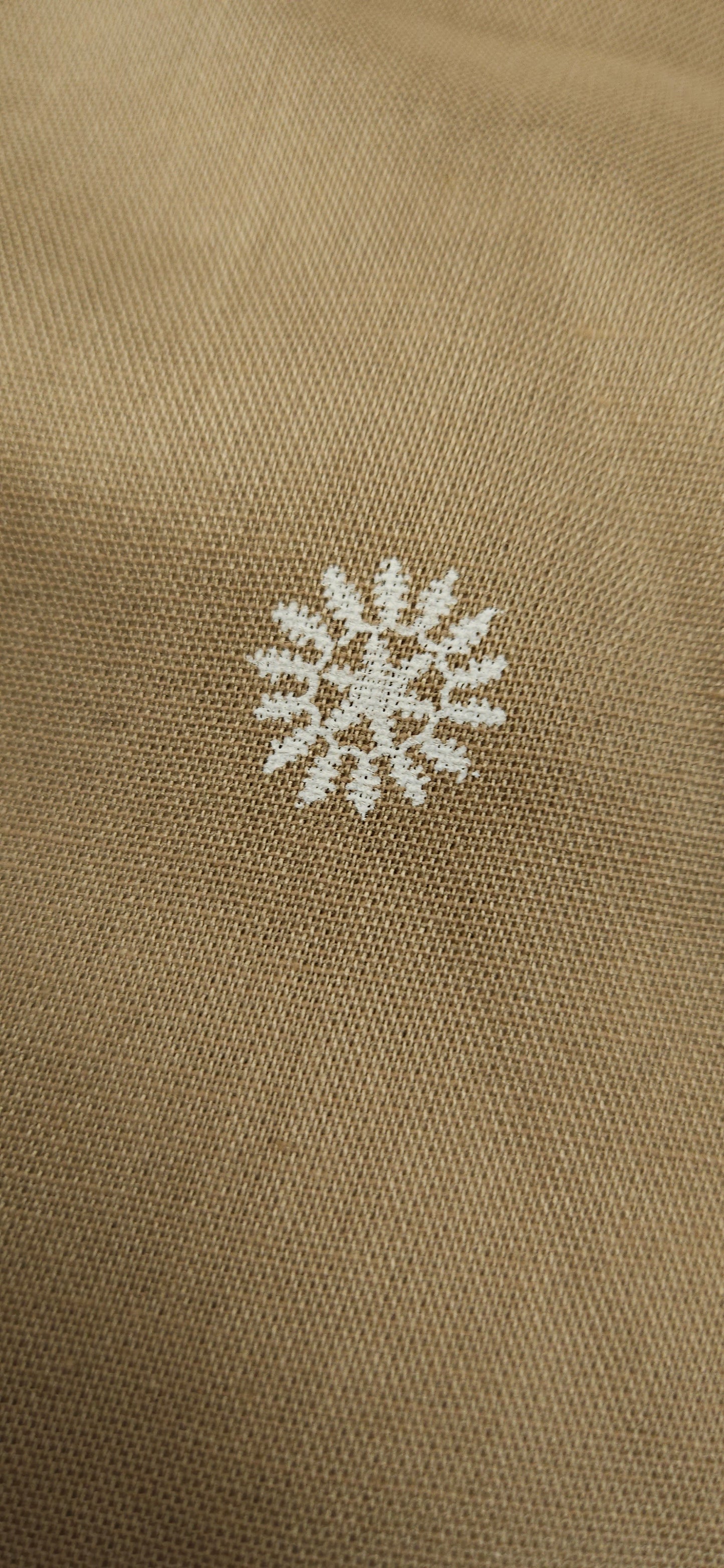 Beige Floral Buti Cotton Linen Fabric