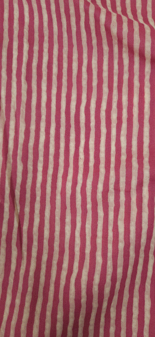 Blush Stripe Pure Cotton Fabric