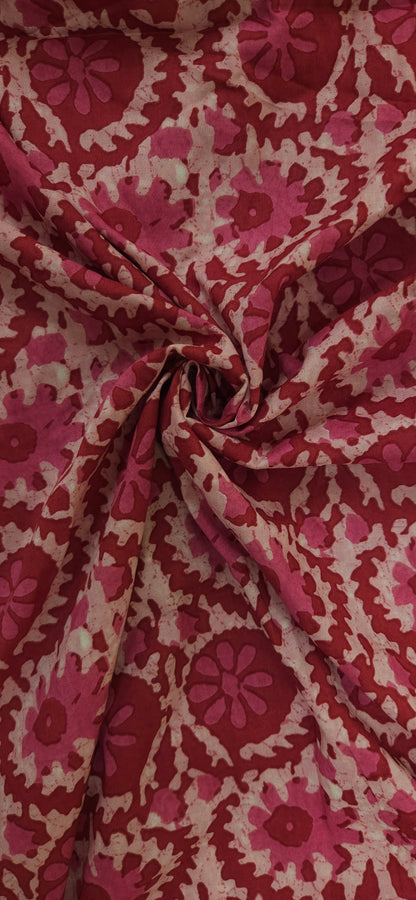 Rose Garden Floral Mal Cotton Fabric