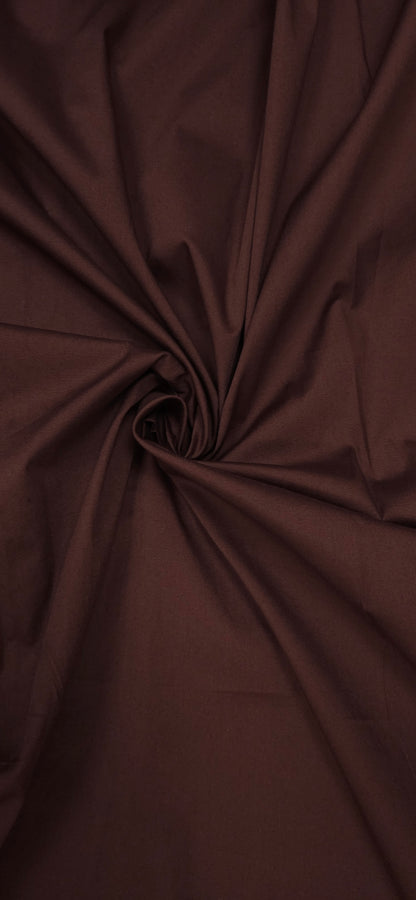 Coffee Brown Cotton Lycra Fabric 44 Inch