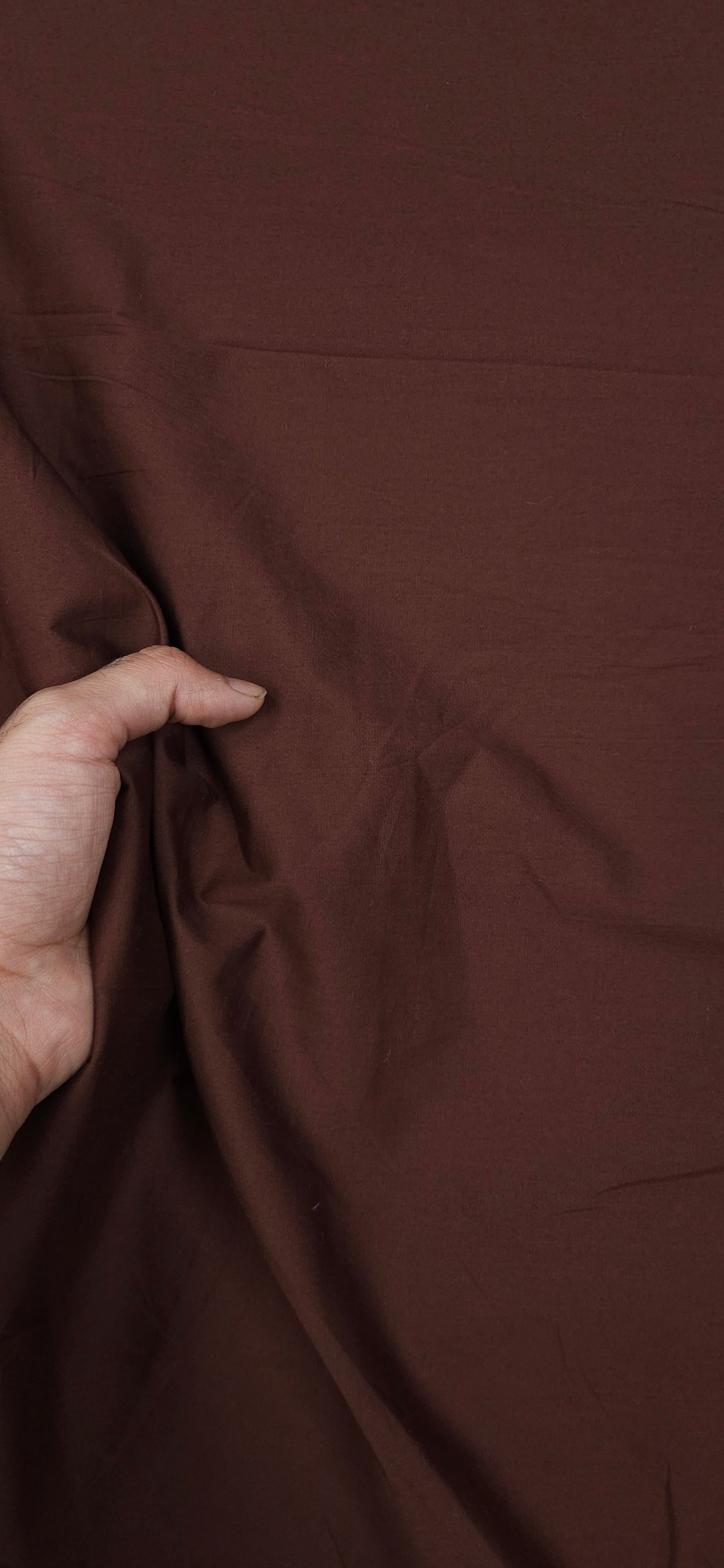 Coffee Brown Cotton Lycra Fabric 44 Inch