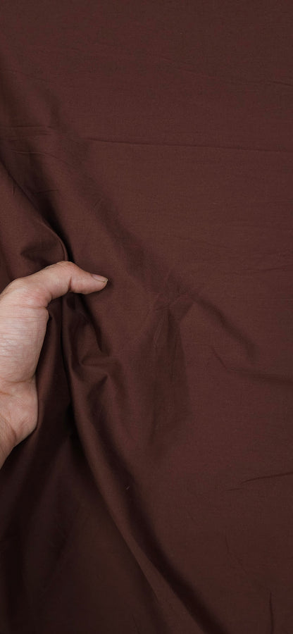 Coffee Brown Cotton Lycra Fabric 44 Inch