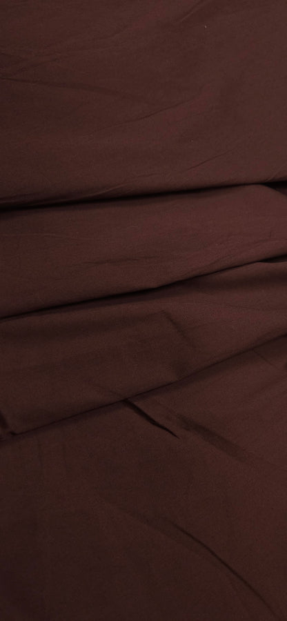 Coffee Brown Cotton Lycra Fabric 44 Inch