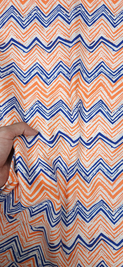 Sunset Zigzag Cotton Fabric
