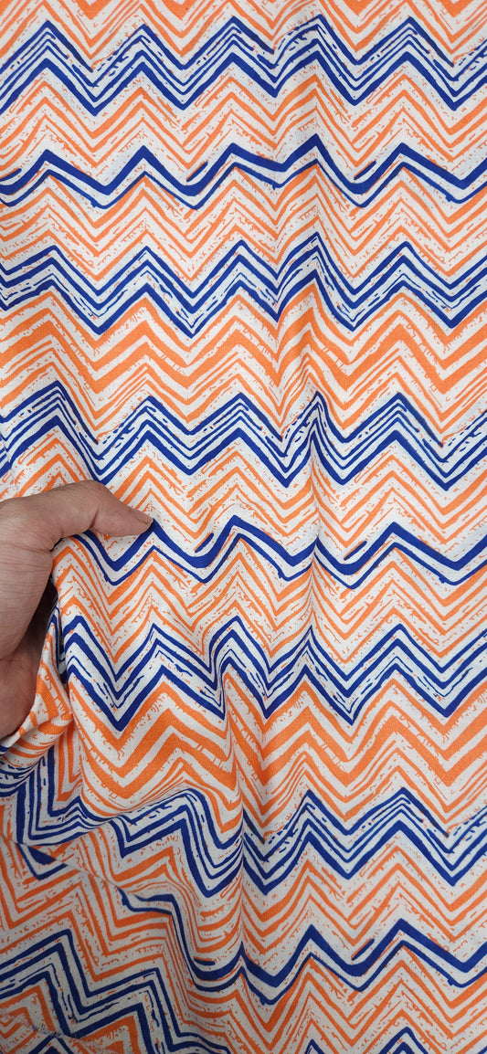 Sunset Zigzag Cotton Fabric