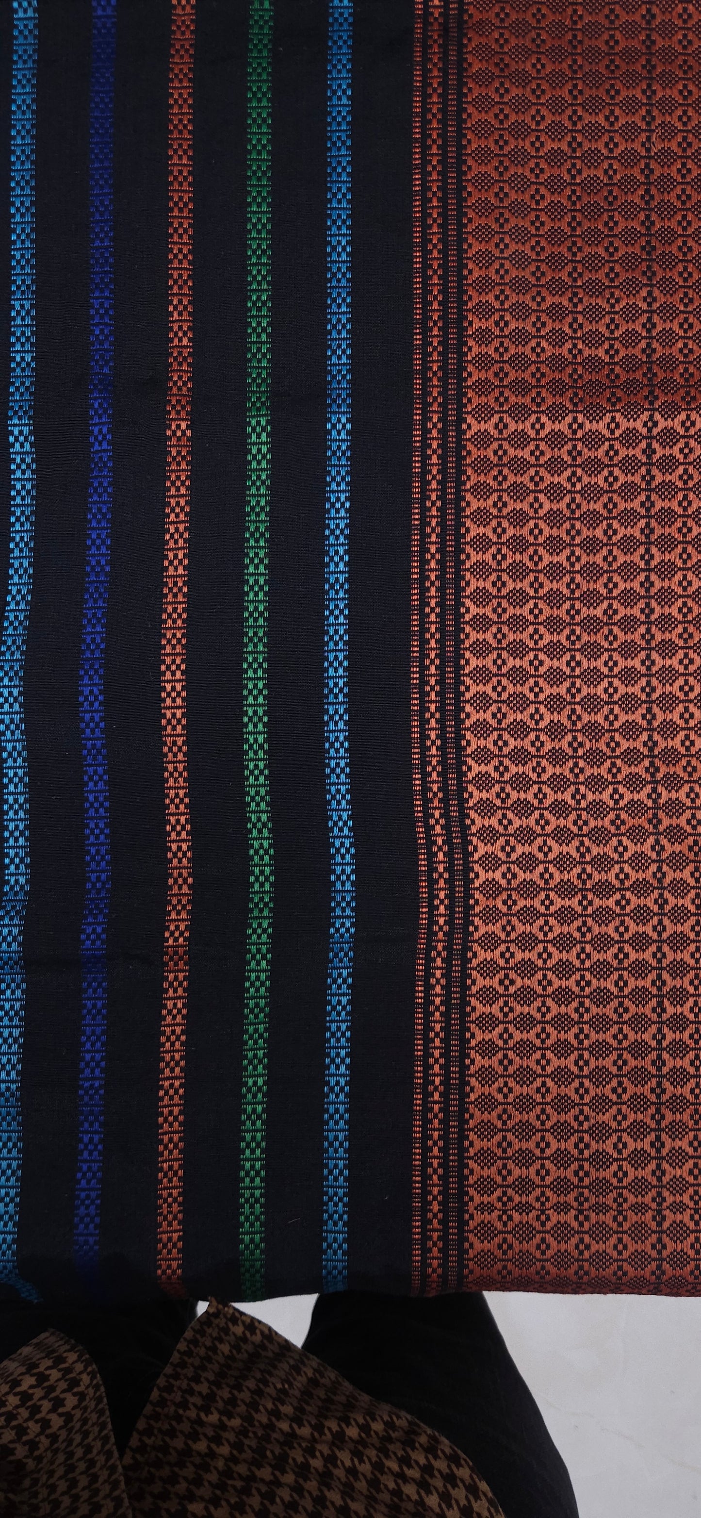 Geometric Stripe Pattern Cotton Fabric