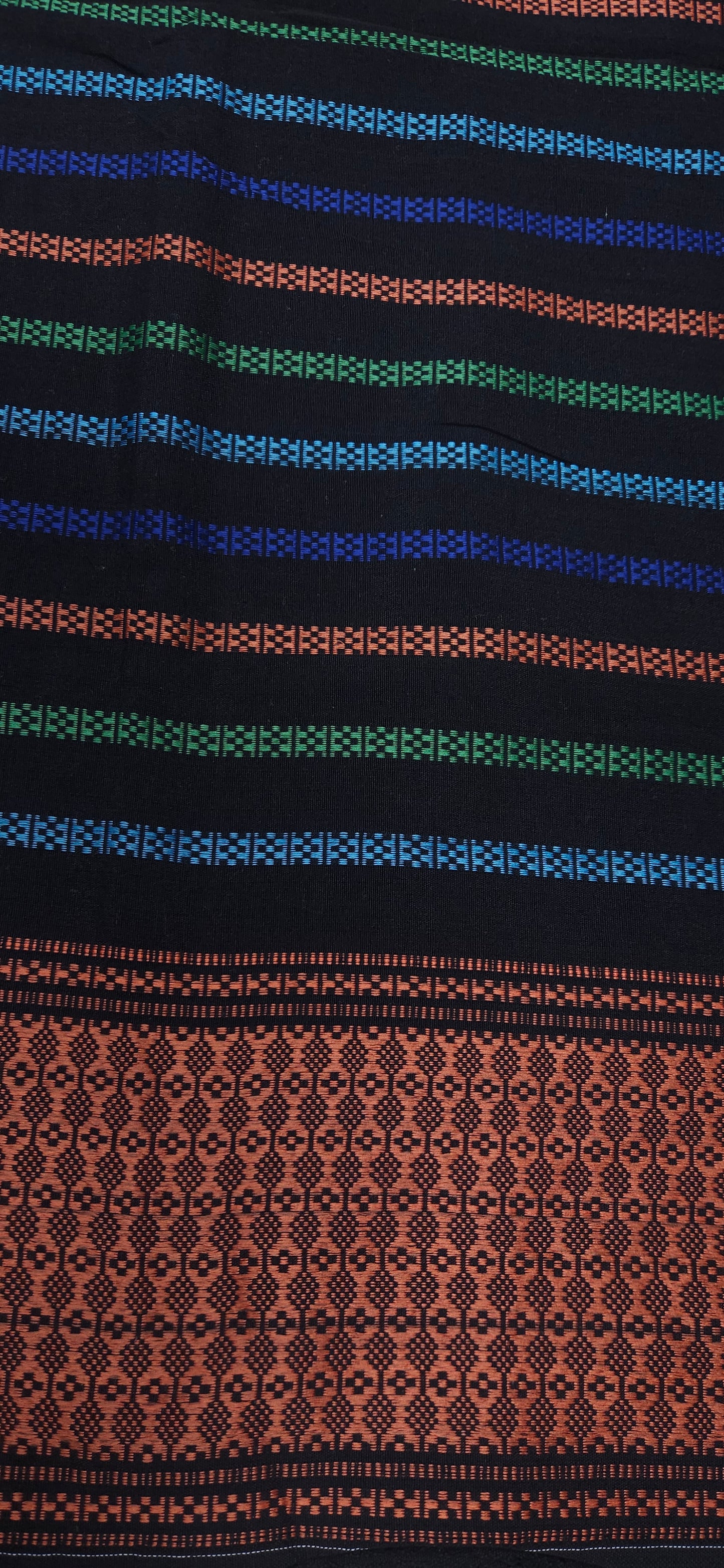 Geometric Stripe Pattern Cotton Fabric