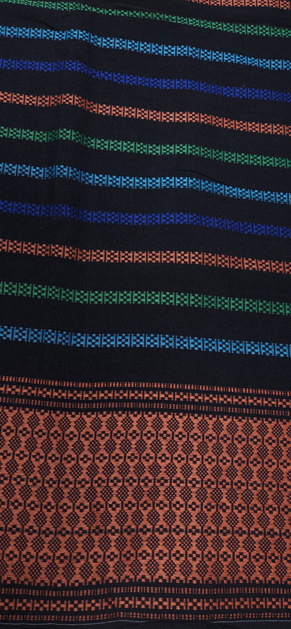 Geometric Stripe Pattern Cotton Fabric