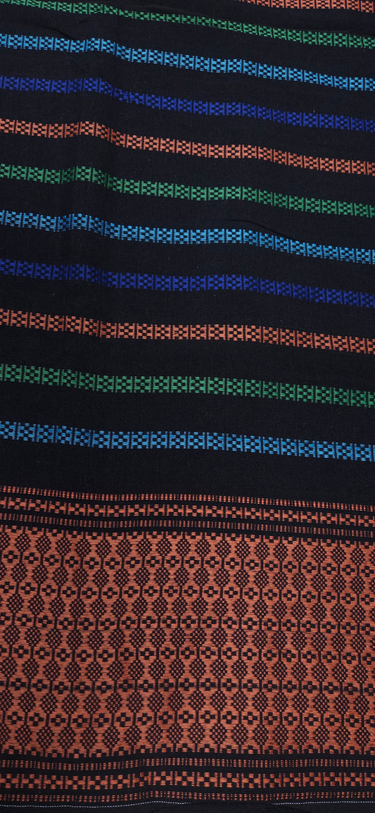Geometric Stripe Pattern Cotton Fabric
