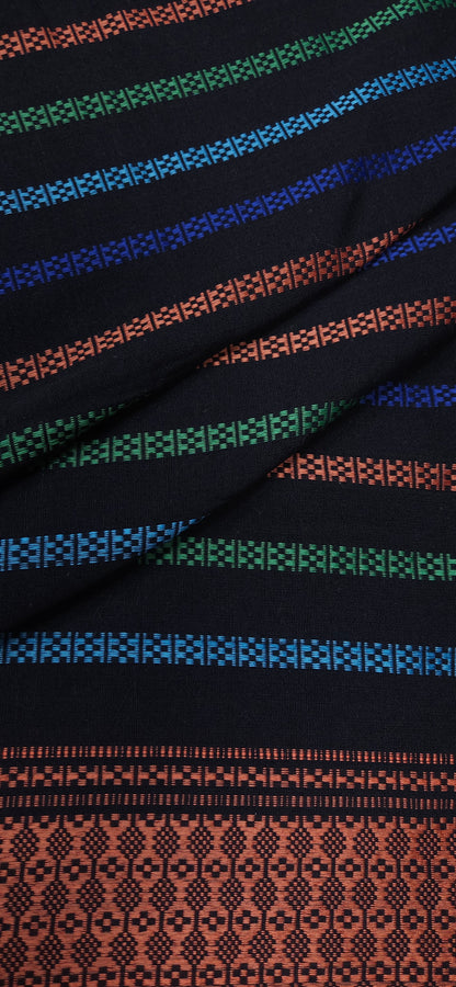 Geometric Stripe Pattern Cotton Fabric