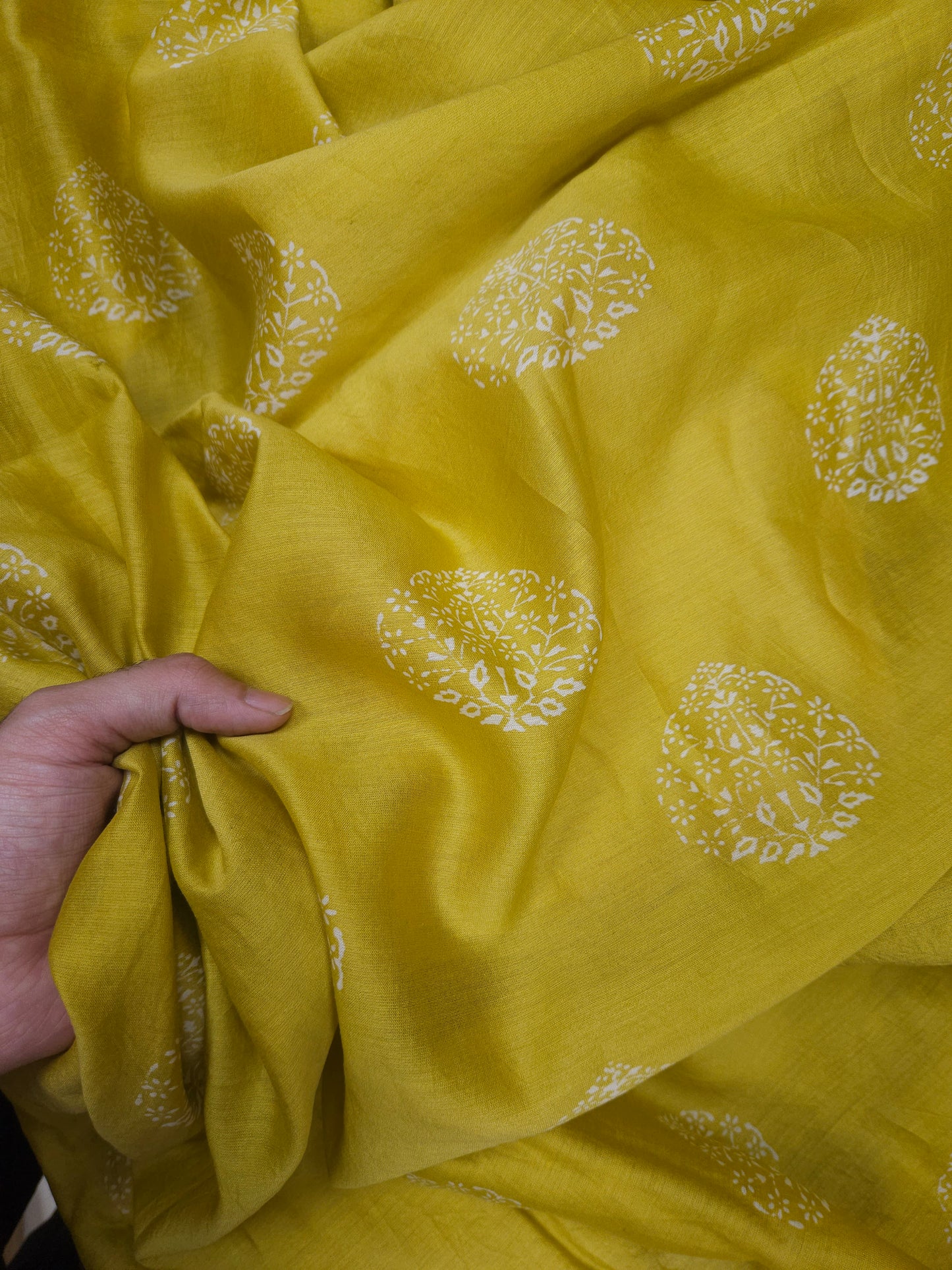 Beige Cotton Silk Suit with Pure Silk Dupatta