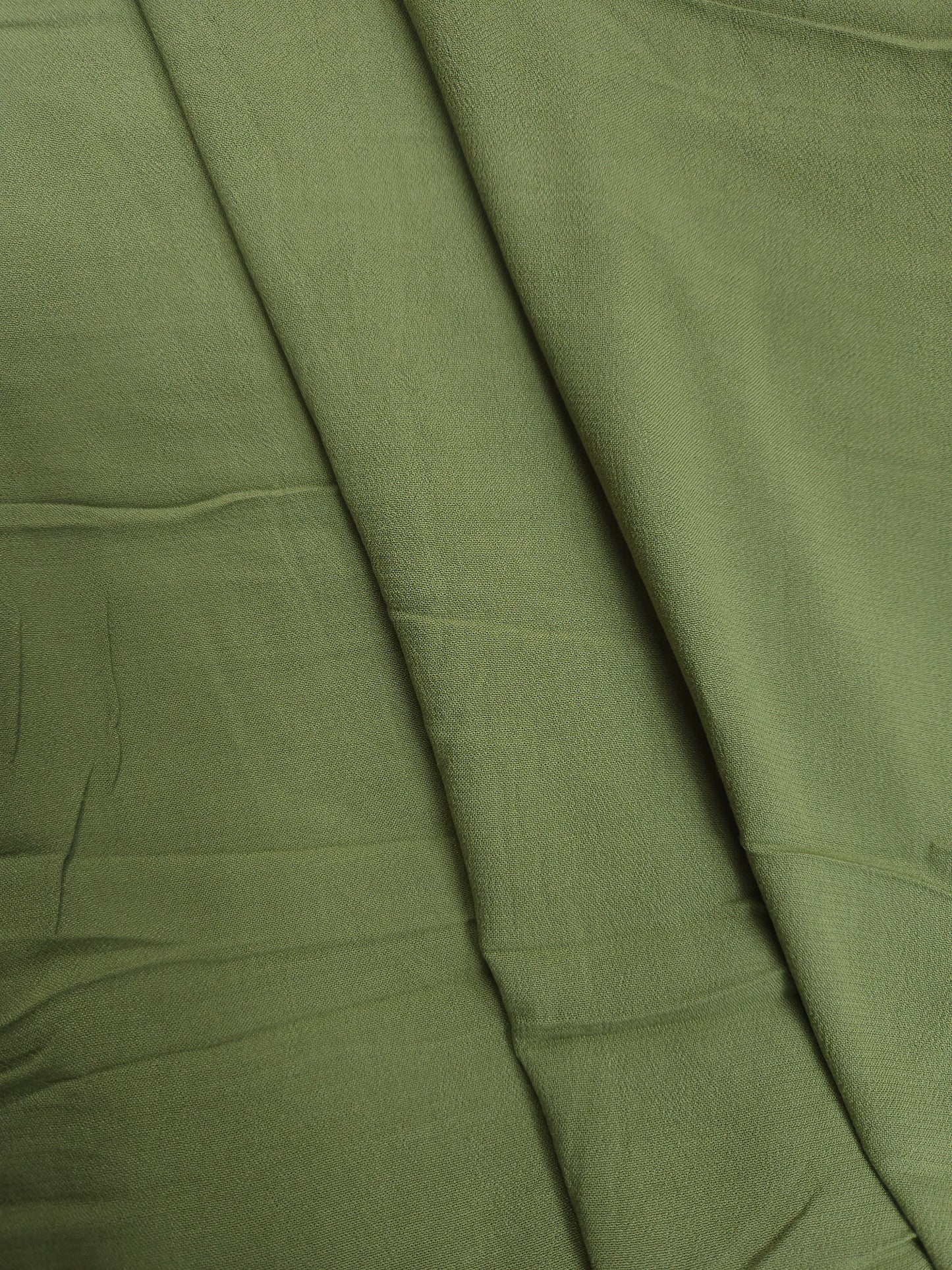 Olive Green Crepe Fabric