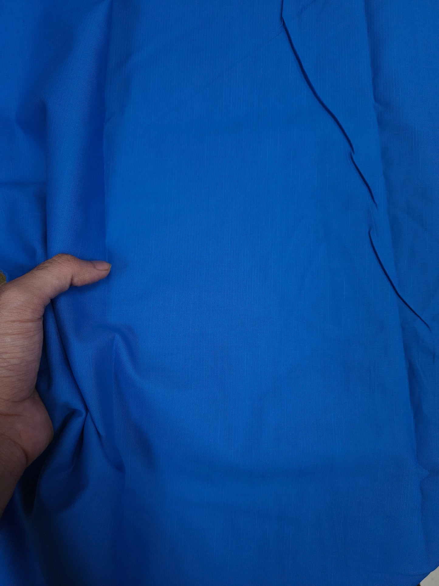 Dark Powder Blue Pure Linen Fabric