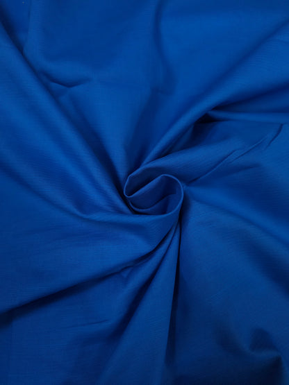 Dark Powder Blue Pure Linen Fabric