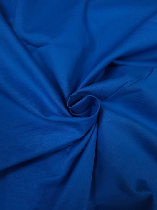 Dark Powder Blue Pure Linen Fabric