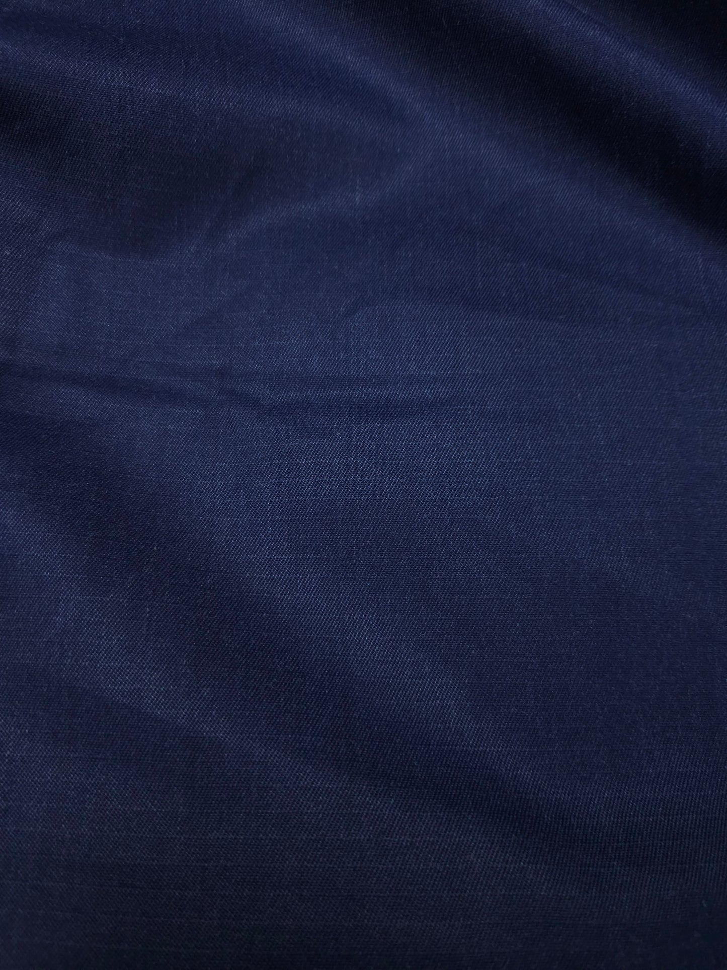 Luxury Deep Navy Linen Fabric