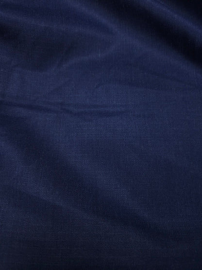 Luxury Deep Navy Linen Fabric