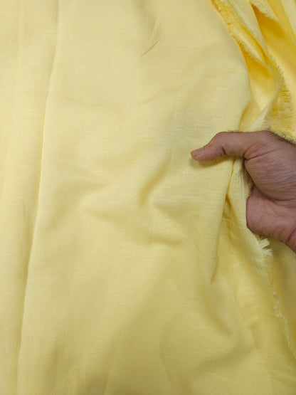 Luxury Soft Lemon Yellow Linen Fabric