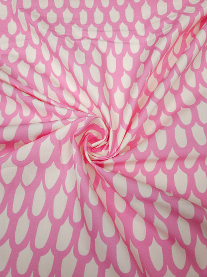 Premium Cotton Suit Set Fabric Pink Printed Top with White Chikankari Bottom
