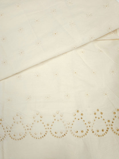 Premium Cotton Suit Set Fabric Pink Printed Top with White Chikankari Bottom