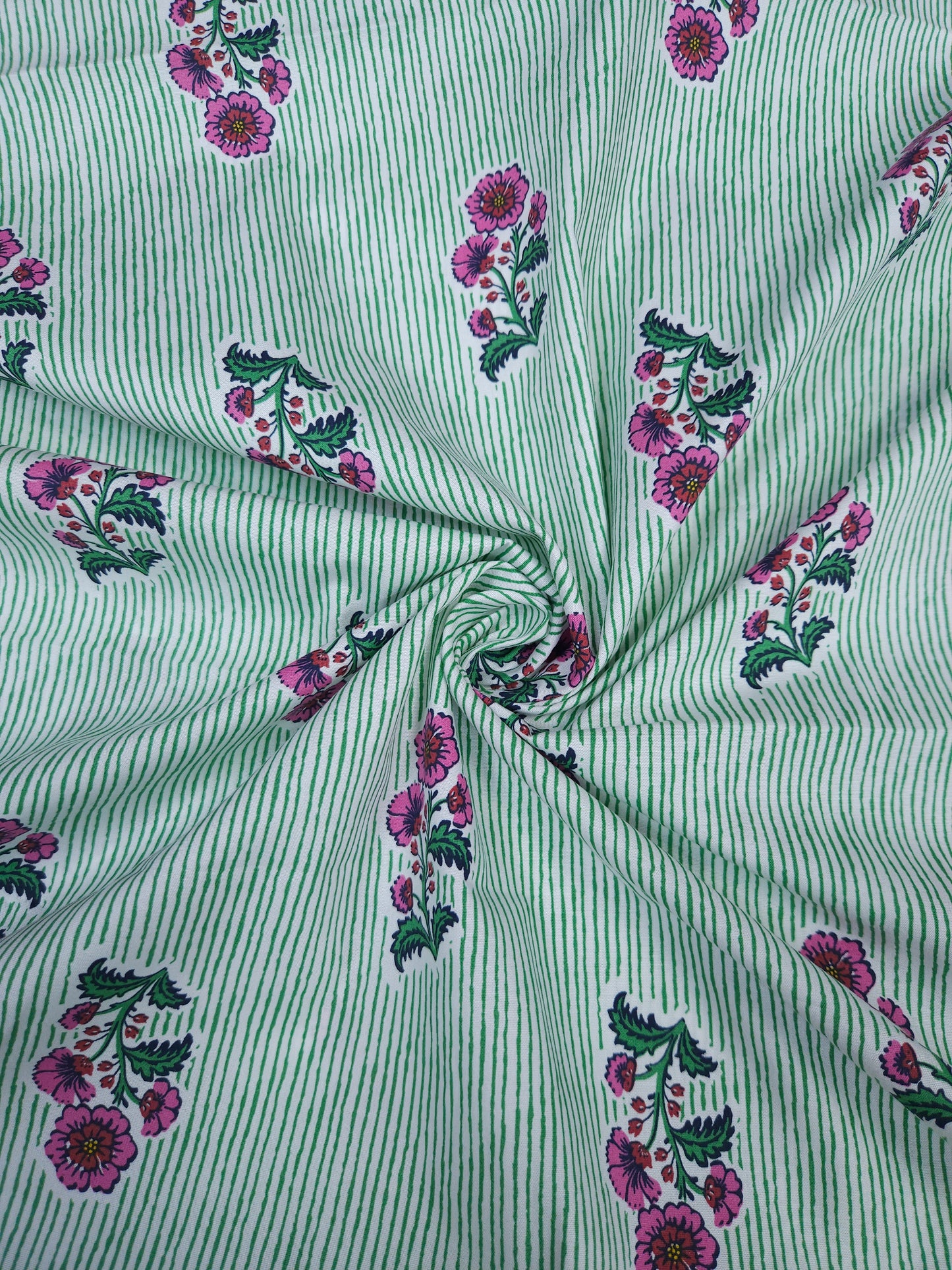Printed Cotton Top Chikankar Bottom Suit Material