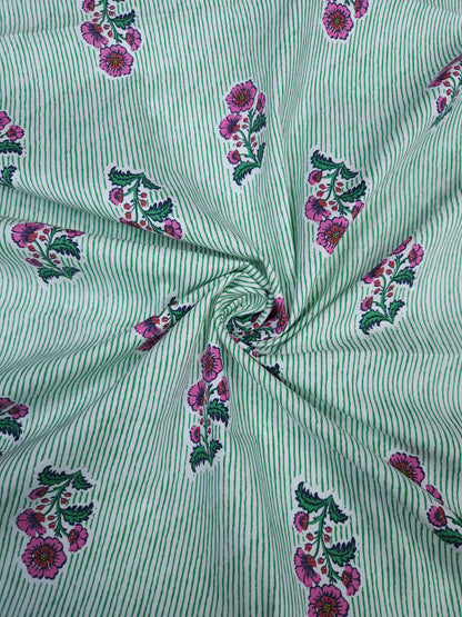 Printed Cotton Top Chikankar Bottom Suit Material