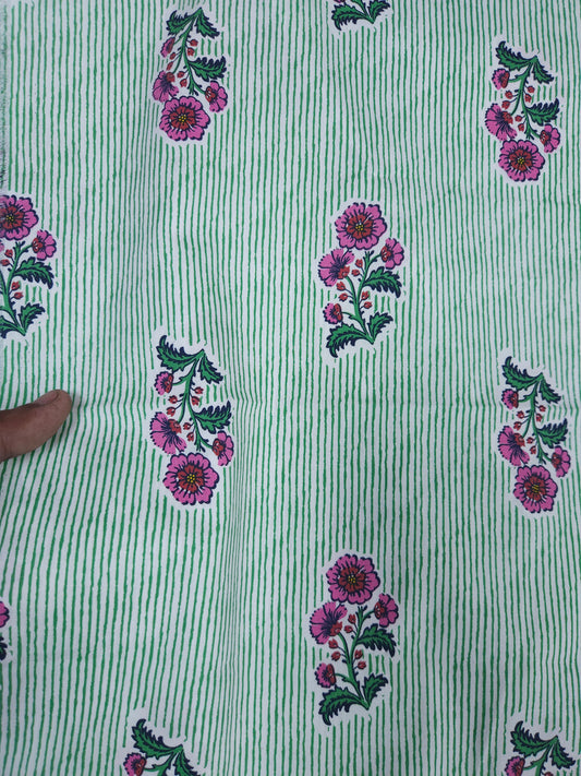 Printed Cotton Top Chikankar Bottom Suit Material