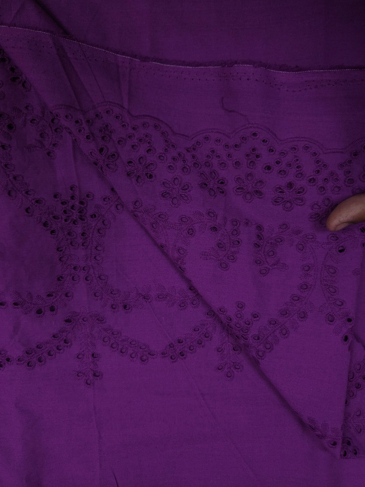 Printed Cotton Top Chikankar Bottom Suit Material