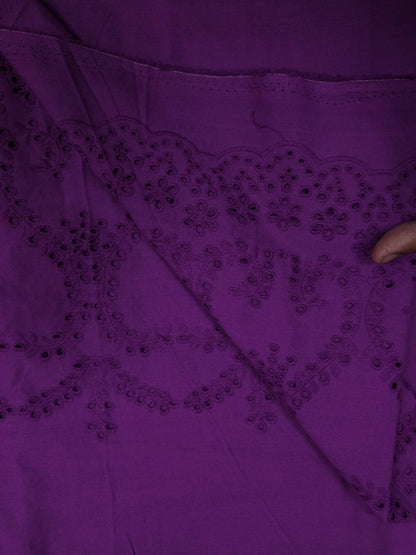 Printed Cotton Top Chikankar Bottom Suit Material