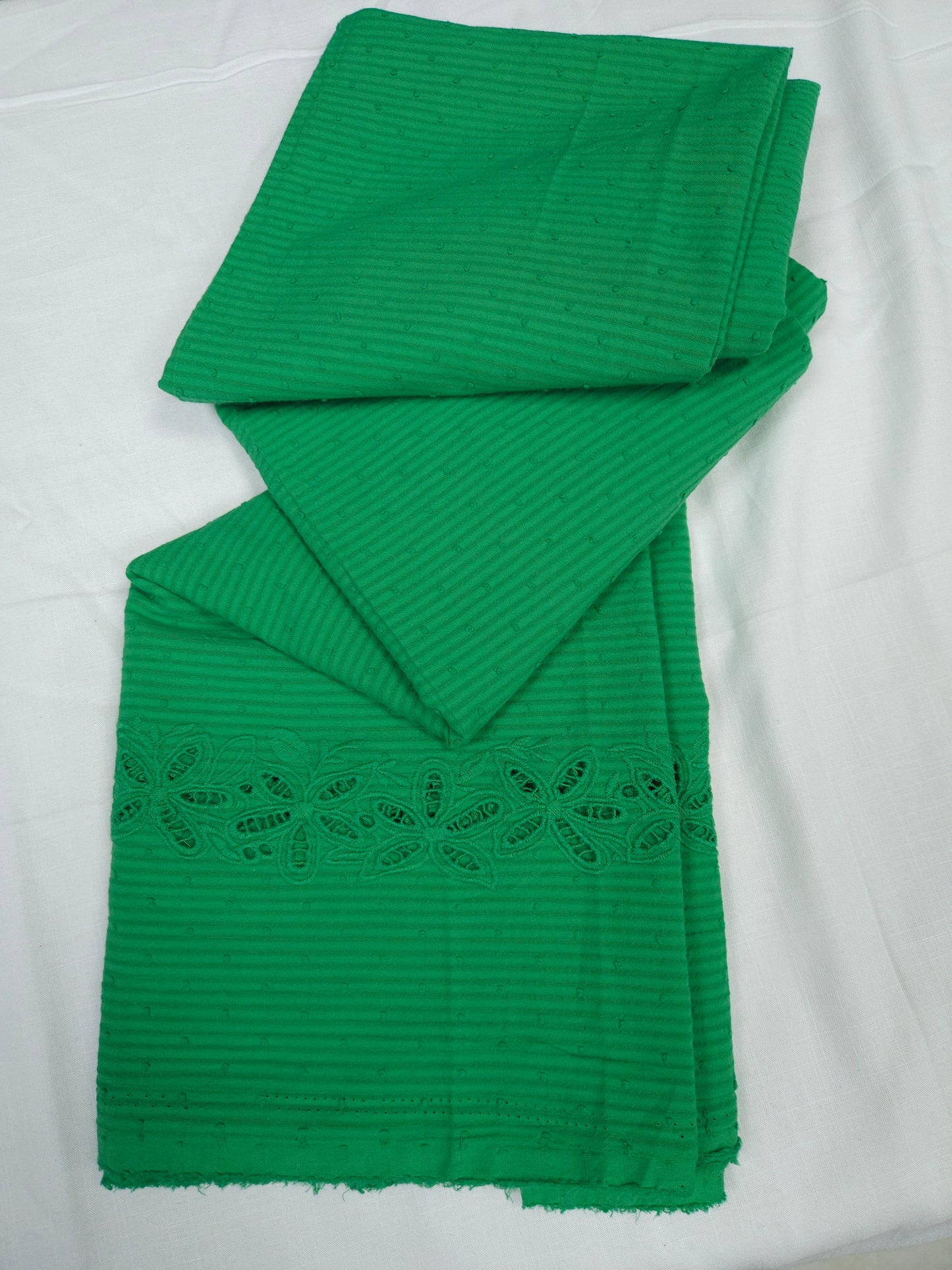 Designer Modal Rayon Floral Suit Material Schiffli Bottom